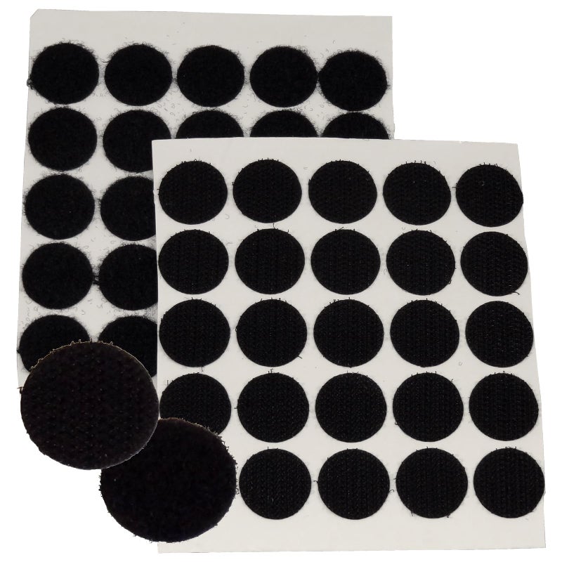 BlueDot Trading, Hook & Loop Fastener Sticky Dot Adhesive Backed Coins Perfect for DIY, Crafts, Office, Classroom, 3/4", Quantity 50, Black - Image 2